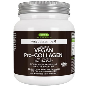 Vegan Collagen Powder, Plant-Based Peptide Protein Supplement with Glycine, 21 Amino Acids & Vitamin C, Complete Collagen Igennus Healthcare Nutrition Au supplements