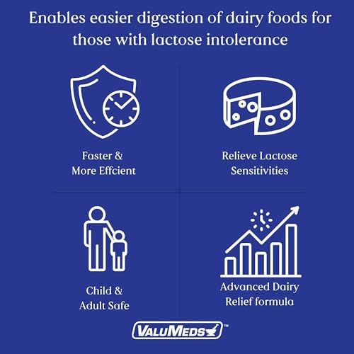ValuMeds Fast Acting Dairy Relief Lactose Enzymes, 120 Softgels, Help Prevent Gas ValuMeds Au supplements