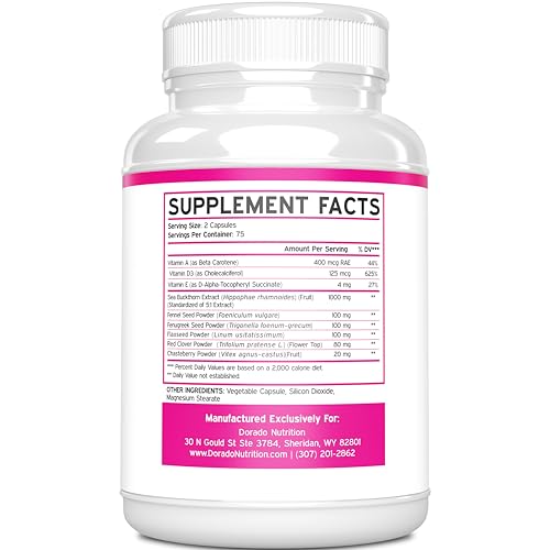 Vaginal Moisturizer & Vaginal Dryness Supplement (150 Capsules) Support Vaginal Wetness & Health DORADO NUTRITION Au supplements