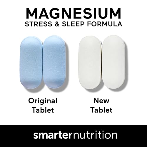 Smarter Nutrition Magnesium Complex - Chelated Magnesium Glycinate with Citrate, Malate and L-Theanine for Sleep, Muscle Relaxation and Stress Support - Non-GMO - 60 Tablets[30DaySupply] SMARTERNUTRITION Au supplements