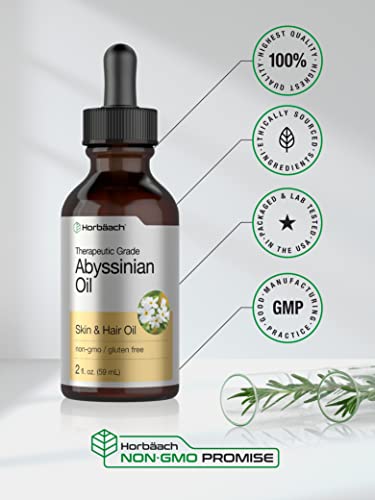 Abyssinian Oil 4 fl oz | Hair and Skin Oil | 2 Pack of 2oz | Paraben, SLS and Fragrance Free Horbäach Au supplements