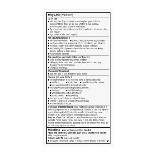 GoodSense Dual Action Acetaminophen and Ibuprofen (NSAID) Tablets, 250 mg/125 mg, Back Pain, 144 Count GoodSense Au supplements