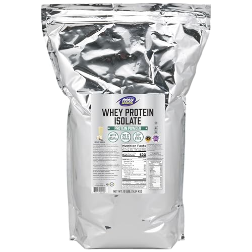 NOW Sports Nutrition, Whey Protein Isolate, 25 g With BCAAs, Creamy Vanilla Powder NOW Au supplements