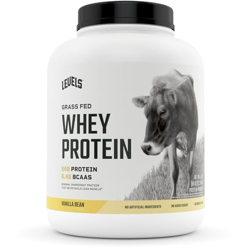 Levels Grass Fed 100% Whey Protein, No Hormones, Vanilla Bean, 5LB Levels Nutrition Au supplements