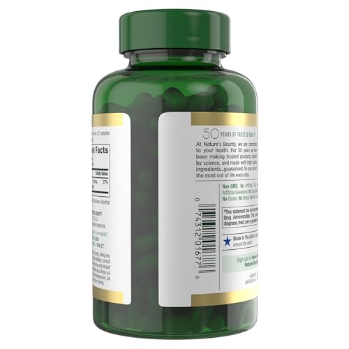 Nature’s Bounty High Absorption Magnesium Glycinate 240 mg for Supporting Muscle Relaxation and Bone, Heart & Nerve Health – Non-GMO, Gluten-Free, Vegetarian, 120 Count/60 Servings Nature's Bounty Au supplements