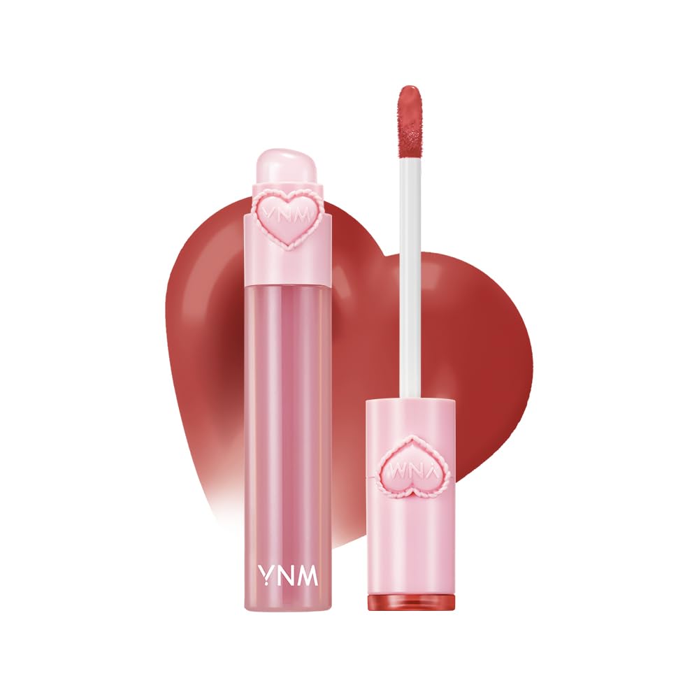 YNM Heart Jelling Tint, PEPPER JELLING, Silicone Lip Brush Included, K-Beauty, Non-Sticky, Moisturizing, Smudge-Proof, Korean Lip Tint, Long-Lasting, Vivid Color, 0.09 oz YNM Au supplements
