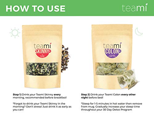 Teami® 30-Day Detox Tea Pack: All-Natural Teatox Kit with Teami Skinny & Teami Colon Teami Au supplements