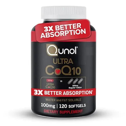 Qunol CoQ10 100mg Softgels, Ultra CoQ10 100mg, 3x Better Absorption, Antioxidant QunolAU supplements