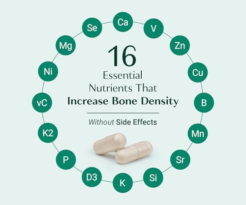 ALGAECAL Organic Red Algae Calcium Supplement for Bone Density, Vitamin K2 MK7 (100mg), Vitamin D3 (1600 IU), Magnesium (350mg) & Trace Minerals & Strength