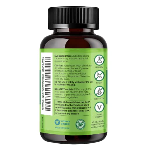 NATURELO Magnesium Glycinate Chelate Complex - 200 mg Magnesium with Organic NATURELO Au supplements