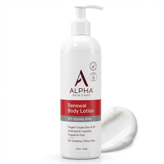 Alpha Skin Care Revitalizing Body Lotion, 12% Glycolic AHA, Simple & Effective Daily Moisturizer with Alpha Hydroxy Acid AlphaUS supplements