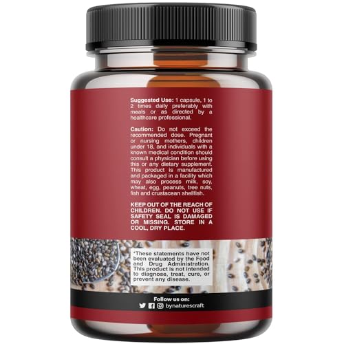 Potent Chia Seed Extract Pills for Men and Women Natural Supplement for Weight Loss Natures Craft Au supplements