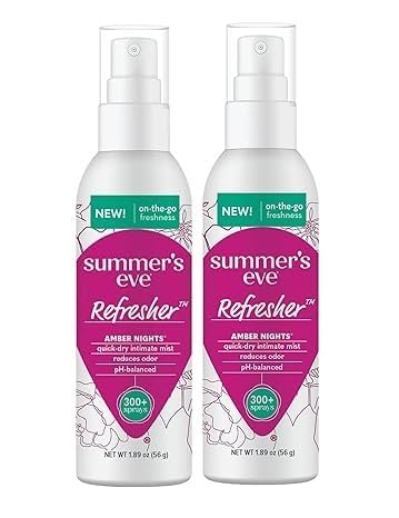 Summer's Eve Refresher Mist, Feminine Spray Reduces Odor, Amber Nights, Body Spray for Women Summer's Eve Au supplements