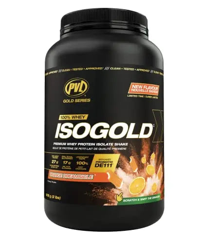PVL ISO Gold – Grass Fed - Premium Isolate 100% Whey Protein Shake - Orange Krush'd - 908 g PVLAU supplements