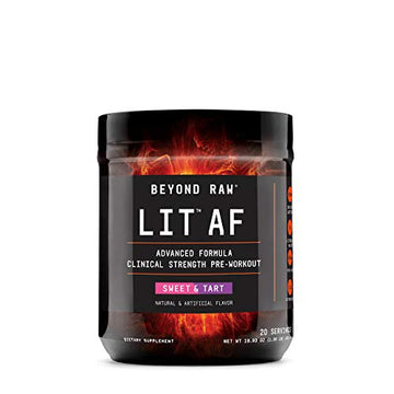BEYOND RAW LIT AF | Advanced Formula Clinical Strength Pre-Workout Powder | Contains BEYOND RAW Au supplements