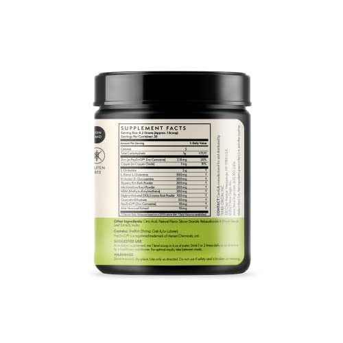 Healthy Gut Green Apple | 30-Servings with L-Glutamine, Zinc, Glucosamine, Slippery TERRA ORIGIN Au supplements