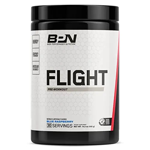 Bare Performance Nutrition, BPN Flight Pre Workout, Blue Raspberry, 30 Servings BARE PERFORMANCE NUTRITIONAU supplements