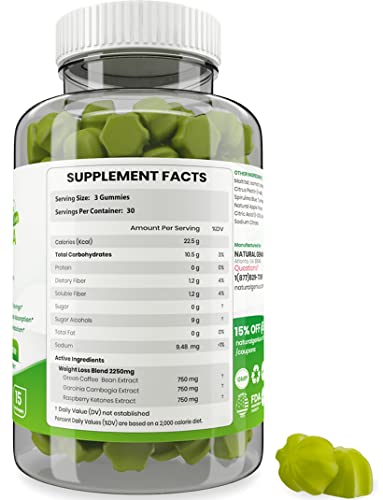 Fat Burning Gummies Pure Extract Garcinia Cambogia, Green Coffee, Raspberry Ketones NATURALGENIUS Au supplements