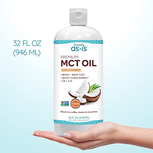 AS-IS Simply Premium MCT Oil C8 & C10 | Unflavored | 100% from Non-GMO Coconuts AS-IS Au supplements