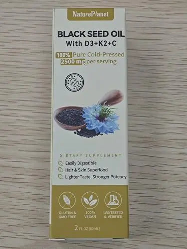 NaturePlanet Organic Soursop Bitters and Black Seed Oil Drops Bundles with Vitamins D3, K2, B6, C | NaturePlanet Au supplements
