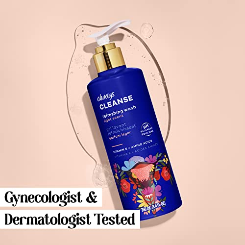 Always Cleanse Feminine Intimate Wash For Women, Ph Balanced For Skin, Lightly Scented Always Au supplements
