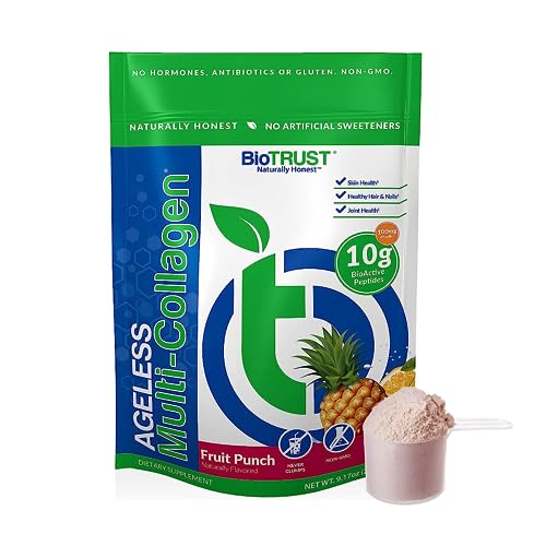 BioTrust Ageless Multi Collagen Peptides Powder – 5 Types (I, II, III, V, X) – Fruit Punch BioTrust Au supplements