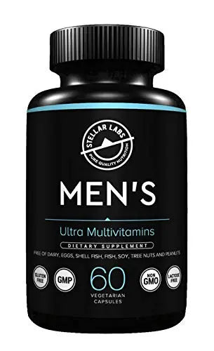 Stellar Labs Men's Low FODMAP Vegan Daily Multivitamin, No Iron | Easy On Sensitive Stomachs, Easy to Swallow Vitamins | Stellar Labs Au supplements