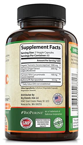 Organic Turmeric Curcumin with Ginger and Black Pepper for Max Absorption WHOLE WORLD WELLNESS Au supplements
