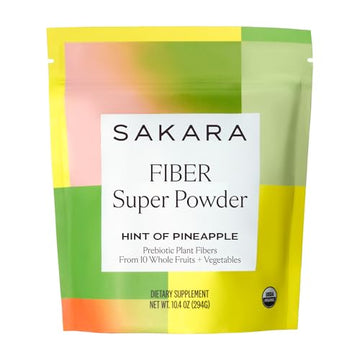 SAKARA Fiber Super Powder - Pineapple Flavor Prebiotic Fiber Powder, High Fiber SAKARA Au supplements