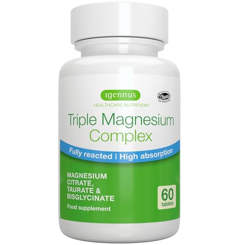 Advanced Triple Magnesium Complex, 2000mg Glycinate, Citrate & Taurate, Clean Label Igennus Healthcare Nutrition Au supplements