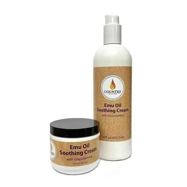 Country Divine Emu Oil Soothing Cream with Glucosamine 4oz. Jar Generic Au supplements