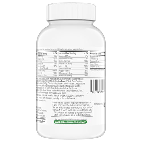 Centrum Minis Silver Multivitamin for Adults 50 Plus, Multimineral Supplement, Vitamin D3, B-Vitamins, Gluten Free, Non-GMO Ingredients Centrum Au supplements
