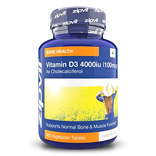 Vitamin D 4000iu 360 Micro Tablets. Vegetarian Society Approved. 12 Months Supply Zipvit Au supplements