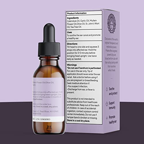 Organic Ear Oil for Earache Irritation, All Natural Eardrops for Infection Marie Originals Au supplements