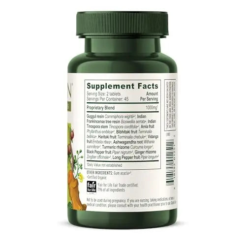 Banyan Botanicals Organic Joint Support–Advanced Mobility & Flexibility Supplement with Boswellia,Guggulu Resin & Turmeric–Natural Lubrication for Cartilage, Bones & Muscles-90 Tablets-USDA Organic Banyan Botanicals uk supplements