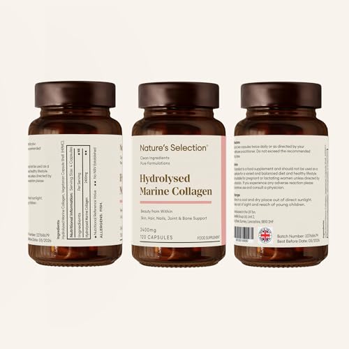 Pure Hydrolysed Marine Collagen Capsules 2400mg - Collagen Tablets High Strength Collagen Nature's Selection Au supplements