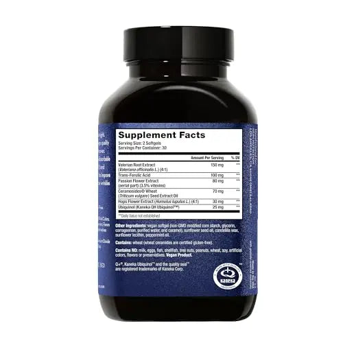 HUM Mighty Night Nighttime Sleep Supplement for Skin Care, CoQ10, Valerian Root & Ferulic Acid to Support Cell Turnover, Skin Vitamins for Women and Men, Overnight Beauty Vitamins, 60 Vegan Softgels HUM Au supplements