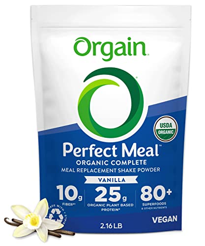 Orgain Organic Perfect Meal Replacement Protein Powder, Vanilla - 25g Plant Based Protein Orgain Au supplements