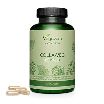 Vegavero Vegan Collagen Supplement | 2000mg | Complex with L-Lysine, L-Proline, Vitamin C (Acerola) & Superfoods Extracts | NO Additives, Lab-Tested | 120 Capsules Vegavero Au supplements