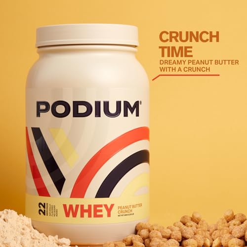Podium Nutrition, Whey Protein Powder, Peanut Butter Crunch, 22 Servings, 27g of Whey Podium Nutrition Au supplements