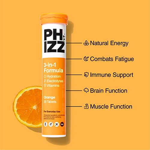 Phizz Electrolytes, Multivitamin & Hydration Tablets - 20 Effervescent Rehydration Electroly Phizz Au supplements