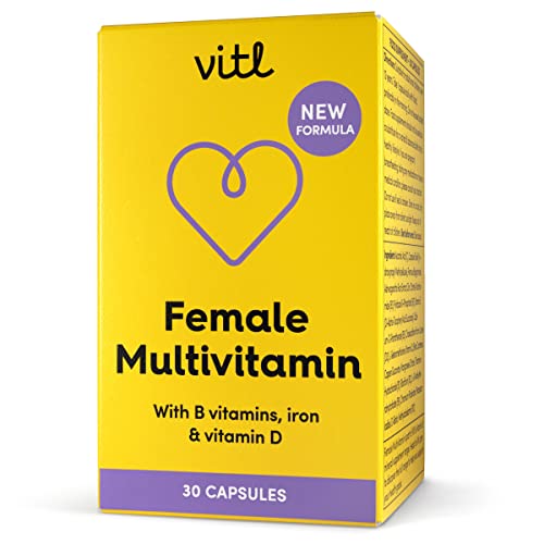 Vitl Female Multivitamin & Minerals Supplement - 30 Vegan Capsules - 21 Essential Active VITL Au supplements