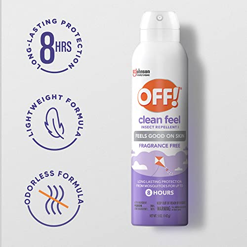 OFF! Clean Feel Insect Repellent Aerosol with 20% Picaridin, Bug Spray OFF! Au supplements