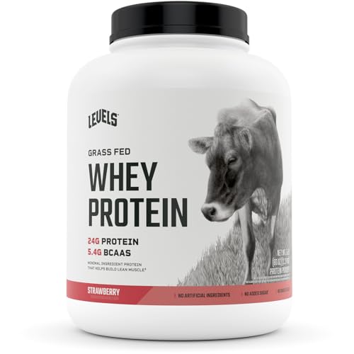 Levels Grass Fed 100% Whey Protein, No Hormones, Strawberry, 5LB Levels Nutrition Au supplements