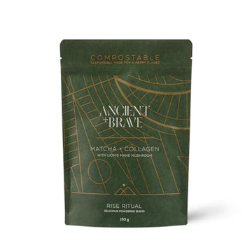 Ancient + Brave Matcha Collagen 150g Pouch - Lion's Mane Mushroom Powder Supplement Ancient + Brave Au supplements