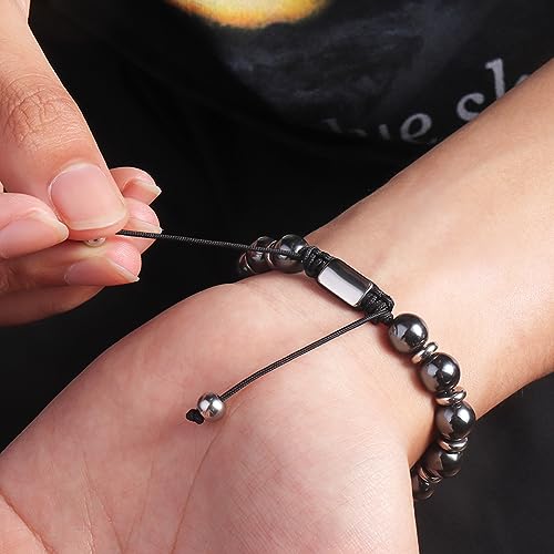 CARITATE Magnetic Hematite Bracelet for Women and Men, Healing Energy Beaded Bracelet CARITATE Au supplements