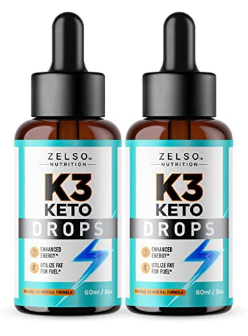 (2 Pack) K3 Keto Drops for Weight Loss - Fat Burner & Metabolism Booster | Advanced Keto ZELSO Au supplements
