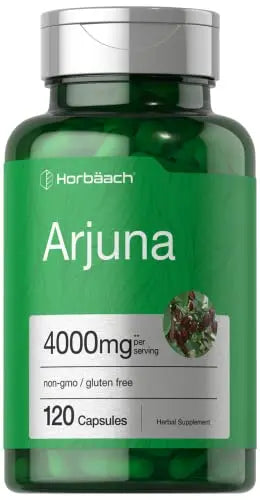 Arjuna Capsules 4000mg | 120 Count | Non-GMO, Gluten Free | from Arjuna Bark Herb Horbäach uk supplements