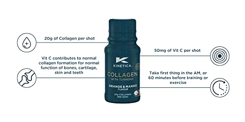 Kinetica Collagen with Turmeric (12-Pack) 20g Collagen & 50mg Vitamin C. Orange & Mango Flavour Kinetica Au supplements