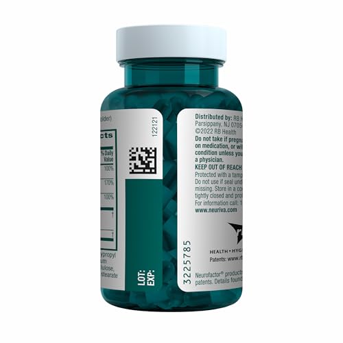 NEURIVA Plus Brain Supplement for Memory and Focus Clinically Tested Nootropics for Concentration for Mental Clarity, Cognitive Enhancement Vitamins B6, B12, Phosphatidylserine 30 Capsules NEURIVA Au supplements